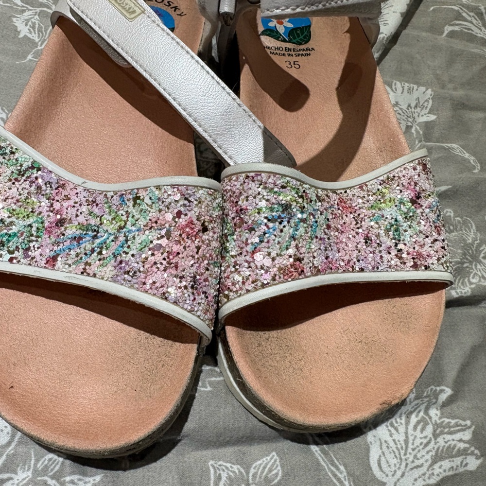 Pablosky glitter pink sandals white pearl 35 4 - Picture 3 of 7